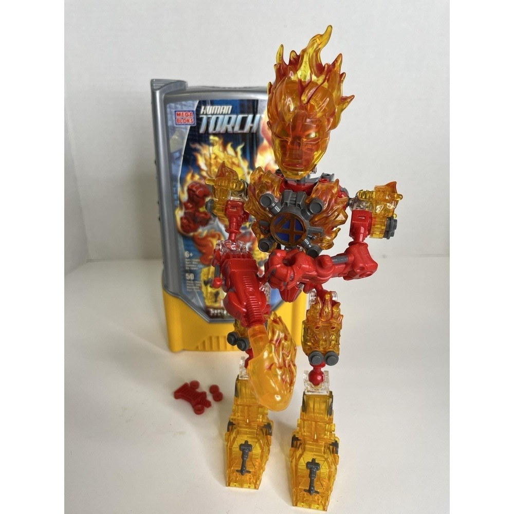 2005 Mega Bloks Super Tech Heroes HUMAN TORCH #1918 PRE-OWNED